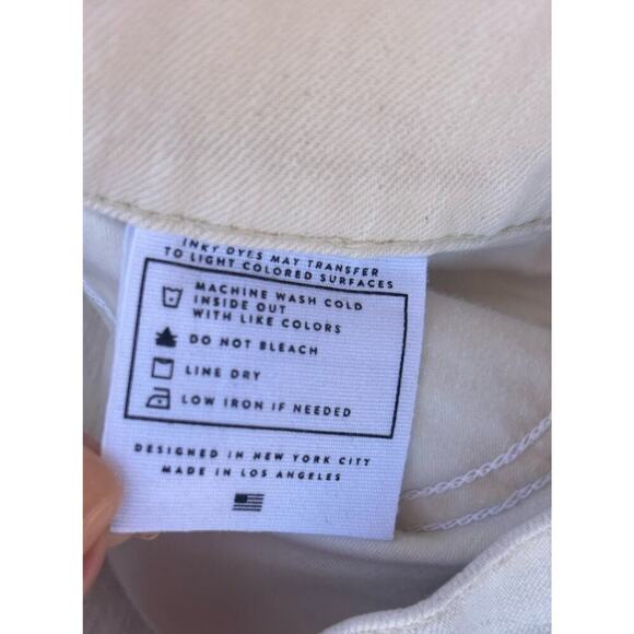 AYR The Secret Sauce jeans 34 Ivory Wide Leg High Waist High Rise - Picture 3 of 6